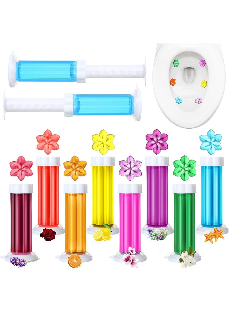 عبوة واحدة من جل المرحاض، تحتوي على 12 ختم زهرة، معطر لإزالة بقع المرحاض، مزيل للبقع، معطر جو، عبوة طوابع زهور لأحواض الاستحمام - لون عشوائي - Image 1